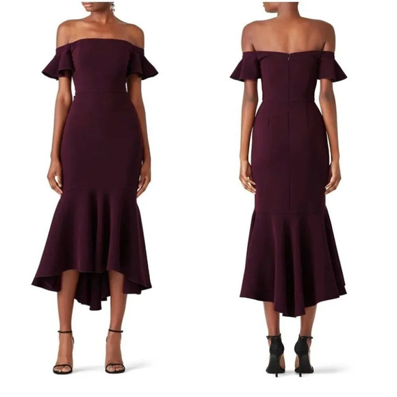 Rachel Zoe Purple Cabernet Devon Midi Dress $525 - Picture 1 of 12